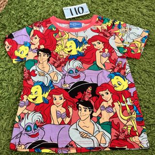 ディズニー(Disney)の110 アリエル　総柄tシャツ(Tシャツ/カットソー)