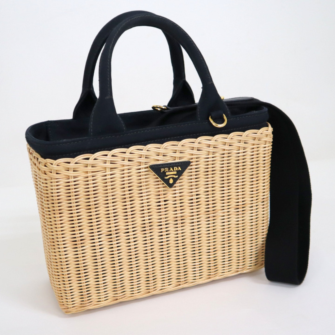PRADA - 【PRADA】プラダ ウィッカーカナパ かごバッグ PRADA - 【PRADA】プラダ ウィッカーカナパ かごバッグ