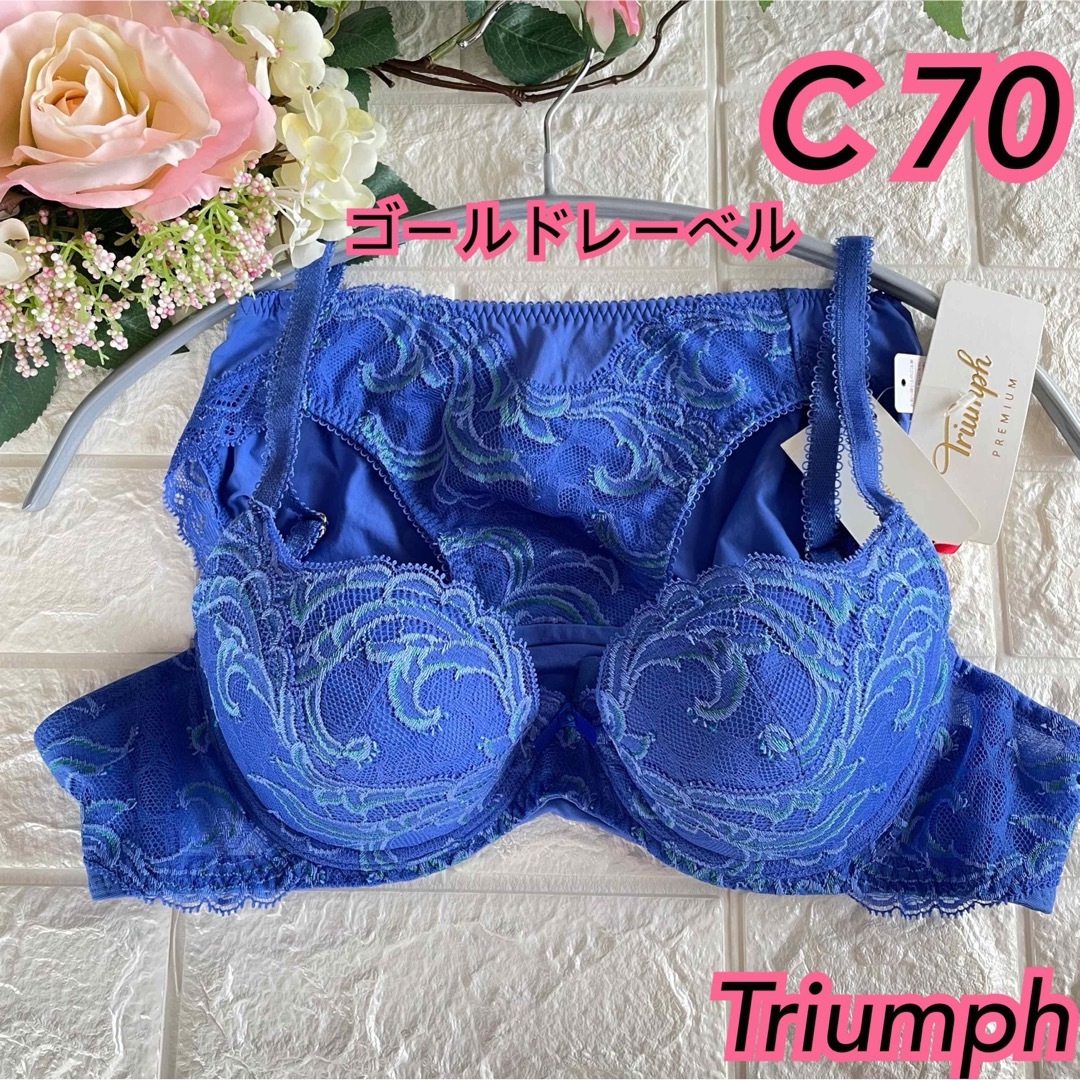 Triumph(トリンプ)のTriumph トリンプ ブラショーツ セットアップ C70 半額以下❣️ブルー レディースの下着/アンダーウェア(ブラ&ショーツセット)の商品写真