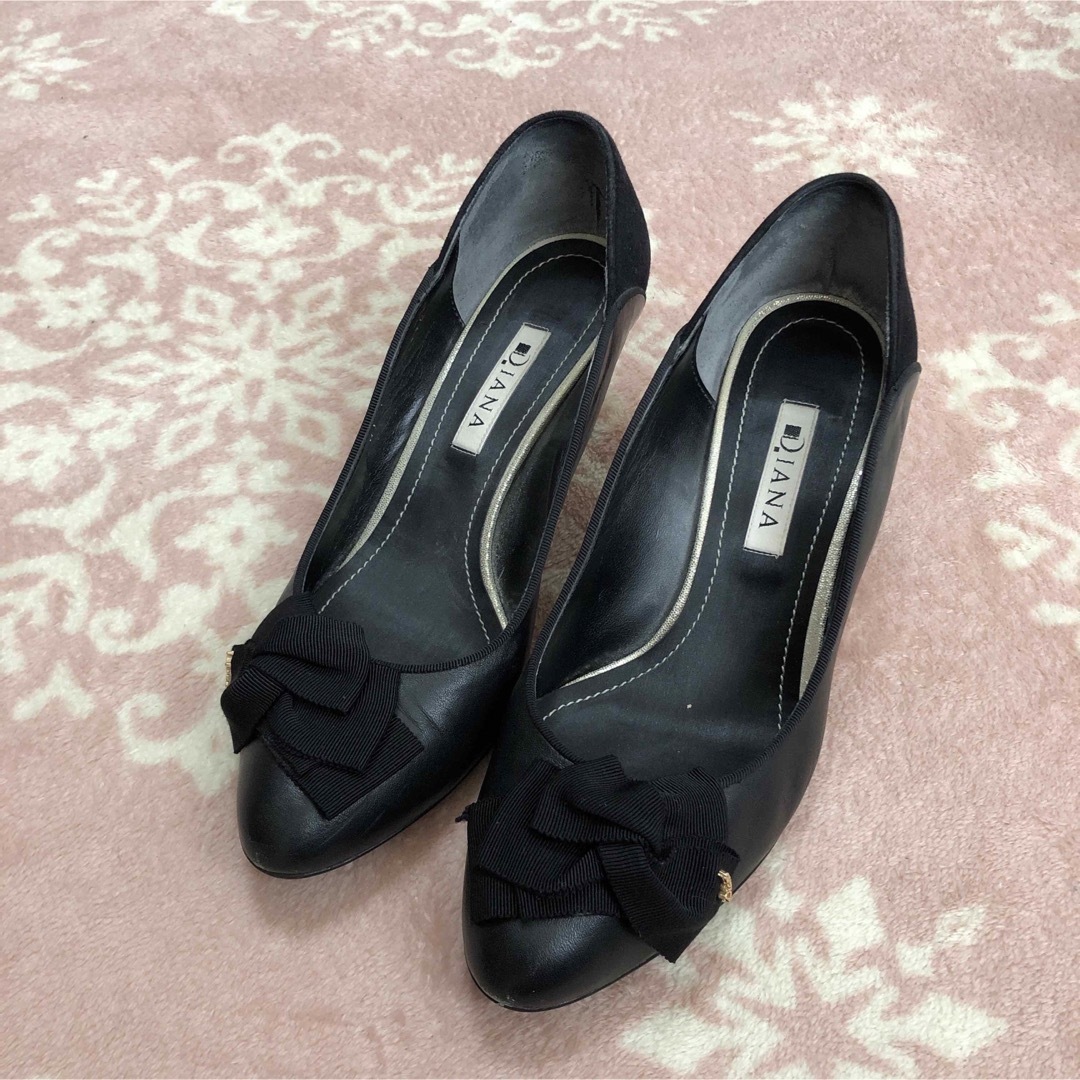 DIANA(ダイアナ)のダイアナ　パンプス　ヒール　ブラック レディースの靴/シューズ(ハイヒール/パンプス)の商品写真