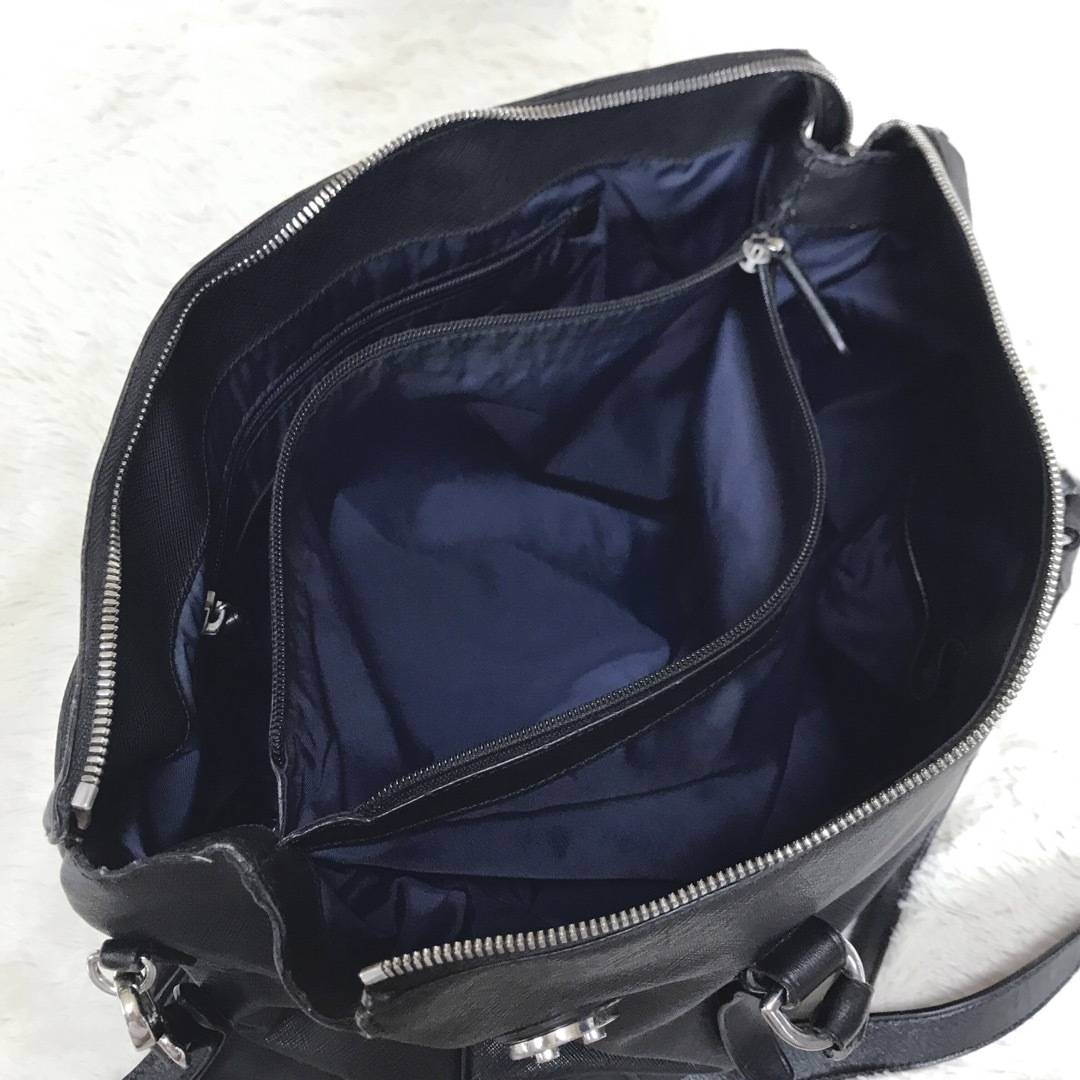 TUMI Villa ルッカ シティ 黒 2way トートバッグ サフィアーノ TUMI Villa ルッカ シティ 黒 2way トートバッグ サフィアーノ
