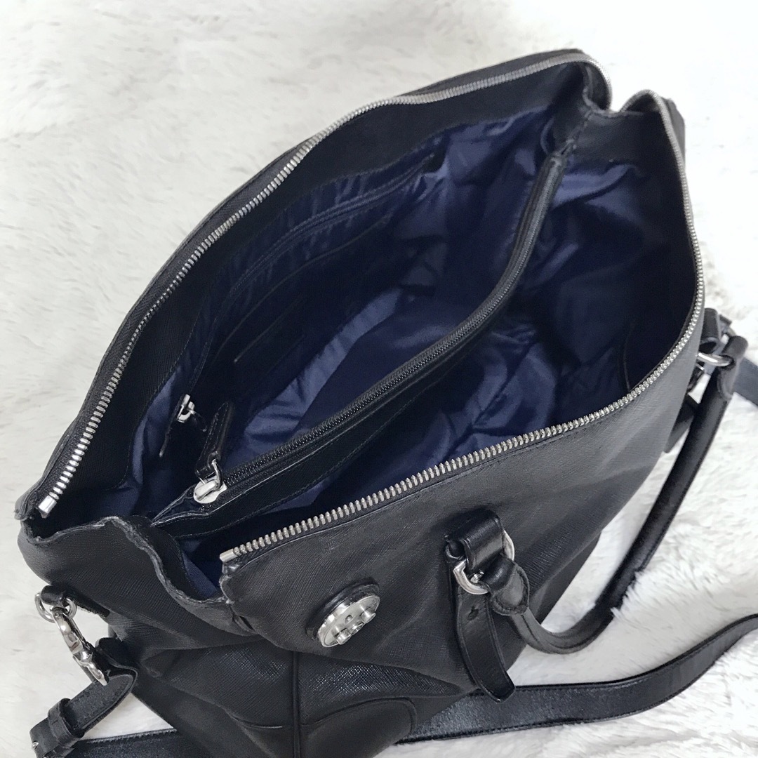TUMI Villa ルッカ シティ 黒 2way トートバッグ サフィアーノ TUMI Villa ルッカ シティ 黒 2way トートバッグ サフィアーノ