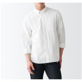 ムジルシリョウヒン(MUJI (無印良品))の無印　洗いざらしブロードボタンダウンシャツ(Tシャツ/カットソー(半袖/袖なし))