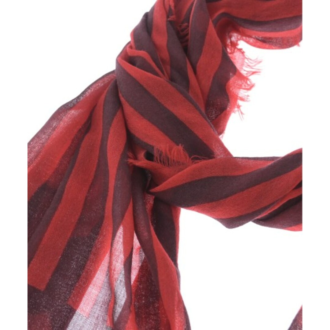 CHANEL(シャネル)のCHANEL シャネル ストール - 赤x紫系(ボーダー) 【古着】【中古】 レディースのファッション小物(ストール/パシュミナ)の商品写真