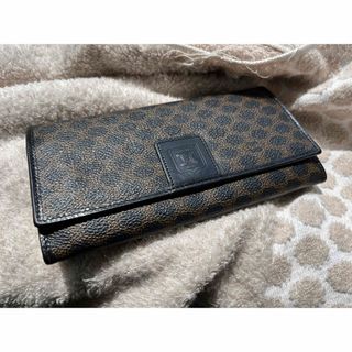 セリーヌ(celine)の【中古品】セリーヌ　二つ折り　長財布　がま口　マカダム柄　トリオンフ(長財布)