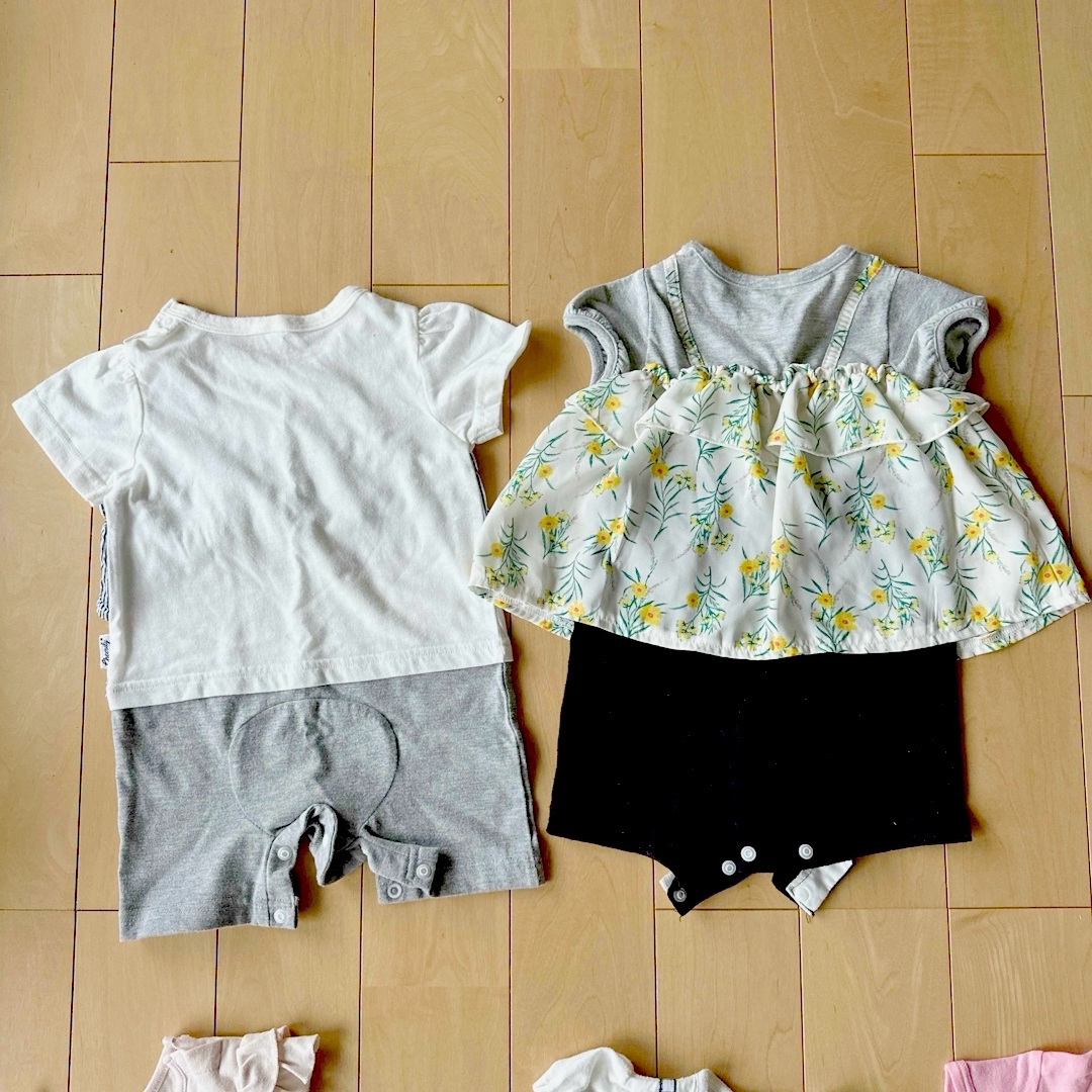 UNIQLO(ユニクロ)の女の子ベビー服　夏用　70サイズセット キッズ/ベビー/マタニティのベビー服(~85cm)(ロンパース)の商品写真