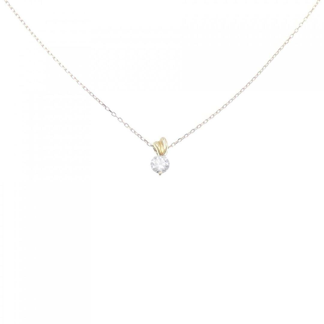 【新品】K18YG ソリティア ダイヤモンド ネックレス 0.127CT レディースのアクセサリー(ネックレス)の商品写真