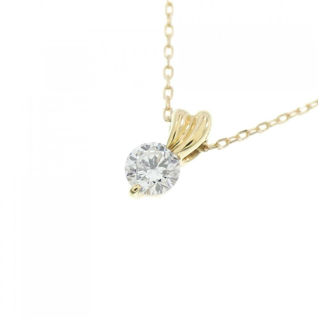 【新品】K18YG ソリティア ダイヤモンド ネックレス 0.127CT レディースのアクセサリー(ネックレス)の商品写真