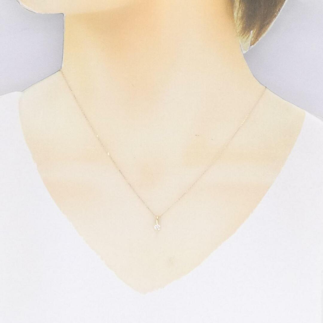 【新品】K18YG ソリティア ダイヤモンド ネックレス 0.135CT レディースのアクセサリー(ネックレス)の商品写真