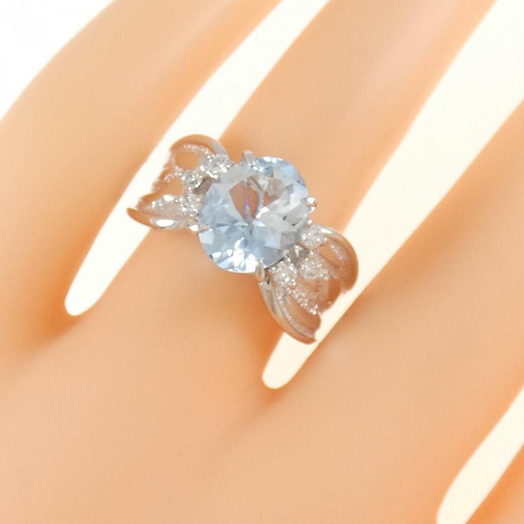 K18WG アクアマリン リング 2.07CT レディースのアクセサリー(リング(指輪))の商品写真