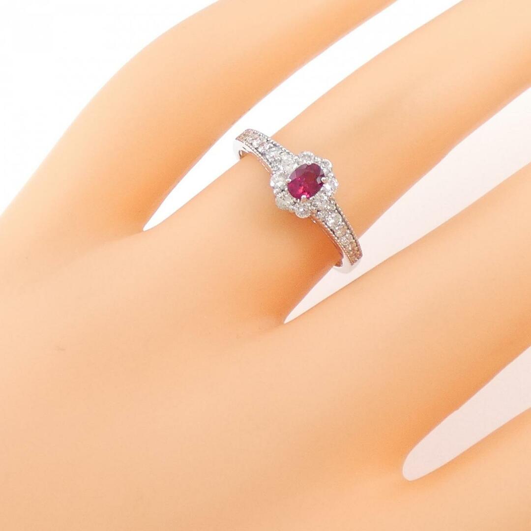 PT ルビー リング 0.19CT レディースのアクセサリー(リング(指輪))の商品写真