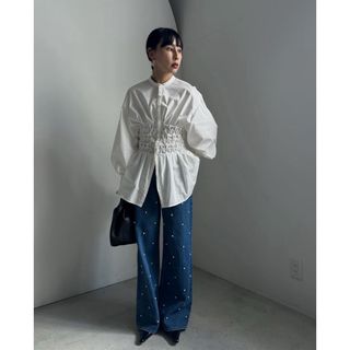 アメリヴィンテージ(Ameri VINTAGE)のAMERI BLOOM SHIRRING SHIRT(シャツ/ブラウス(長袖/七分))