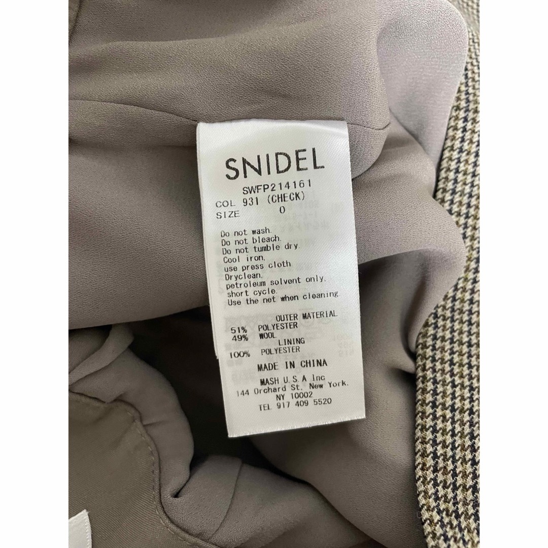 SNIDEL(スナイデル)のsnidel ハイウエストチェックパンツ レディースのパンツ(カジュアルパンツ)の商品写真