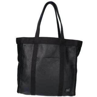 PORTER - ポーター 384-05029 STAND TOTE BLACK LEATHER TOTE BAG スタンド レザー リバーシブル