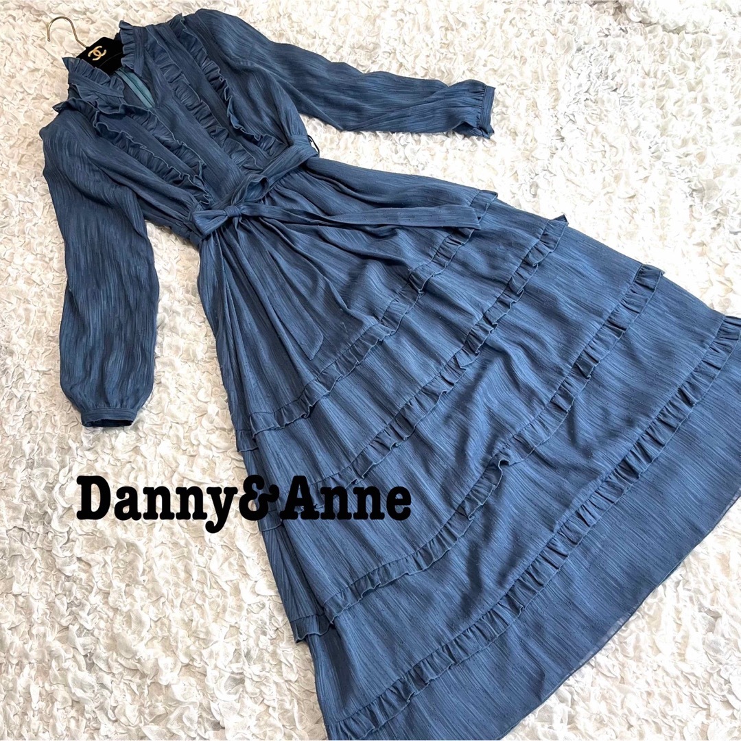 Danny＆Anne(ダニーアンドアン)のDanny&Anne  ティアードフリルロングワンピース　ダニーアンドアン　美品 レディースのワンピース(ロングワンピース/マキシワンピース)の商品写真