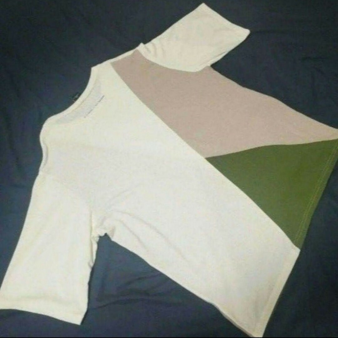 MONO-MART(モノマート)のモノマート Tシャツ　カラーブロック　パッチワーク　切り替え　美術館 メンズのトップス(Tシャツ/カットソー(半袖/袖なし))の商品写真