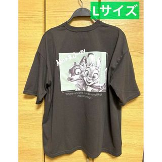 ディズニー(Disney)のディズニー ズートピア Tシャツ メンズ ニック ジュディ チャコールグレー L(Tシャツ/カットソー(半袖/袖なし))