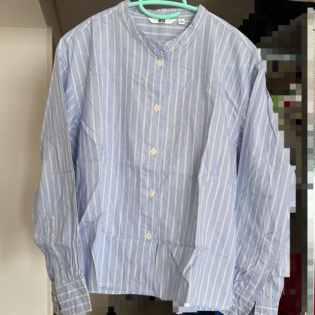 UNIQLO(ユニクロ)のコットンストライプスタンドカラーシャツ レディースのトップス(シャツ/ブラウス(長袖/七分))の商品写真