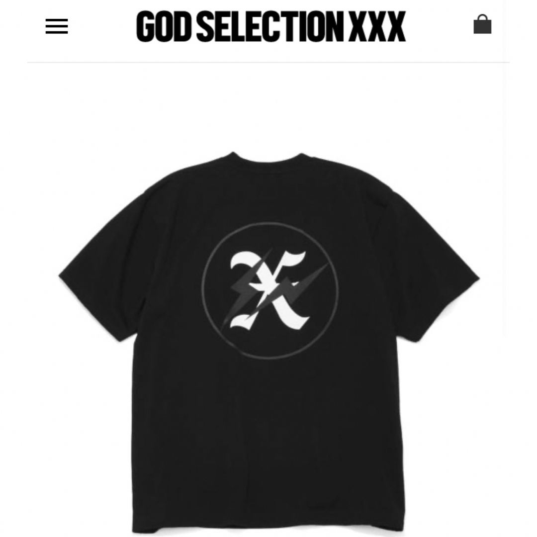 GOD SELECTION XXX(ゴッドセレクショントリプルエックス)のGOD SELECTION XXX  10th ANNIVERSARY tee黒 メンズのトップス(Tシャツ/カットソー(半袖/袖なし))の商品写真