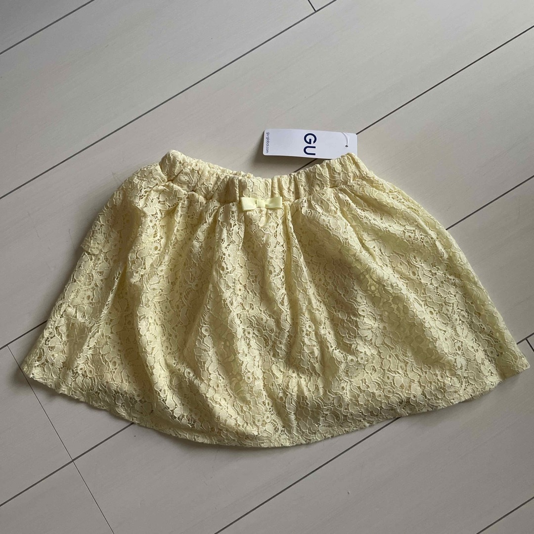 GU(ジーユー)のGU キッズ　バッグフリルレースキュロット キッズ/ベビー/マタニティのキッズ服女の子用(90cm~)(パンツ/スパッツ)の商品写真