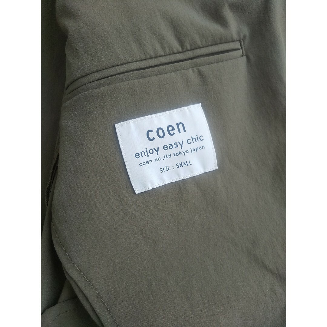 coen(コーエン)のCOEN コーエン スプリングストレッチジャケット オリーブ S メンズのジャケット/アウター(テーラードジャケット)の商品写真