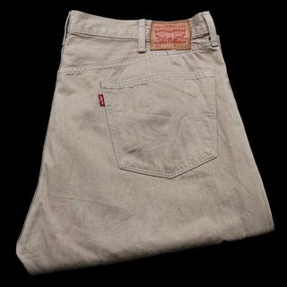 リーバイス(Levi's)のトルコ製 Levi'sリーバイス 501 カラーデニムパンツ ライトオンス ベージュ w44 L30★SDP2672 特大 ジーンズ ストレート ビッグサイズ(デニム/ジーンズ)