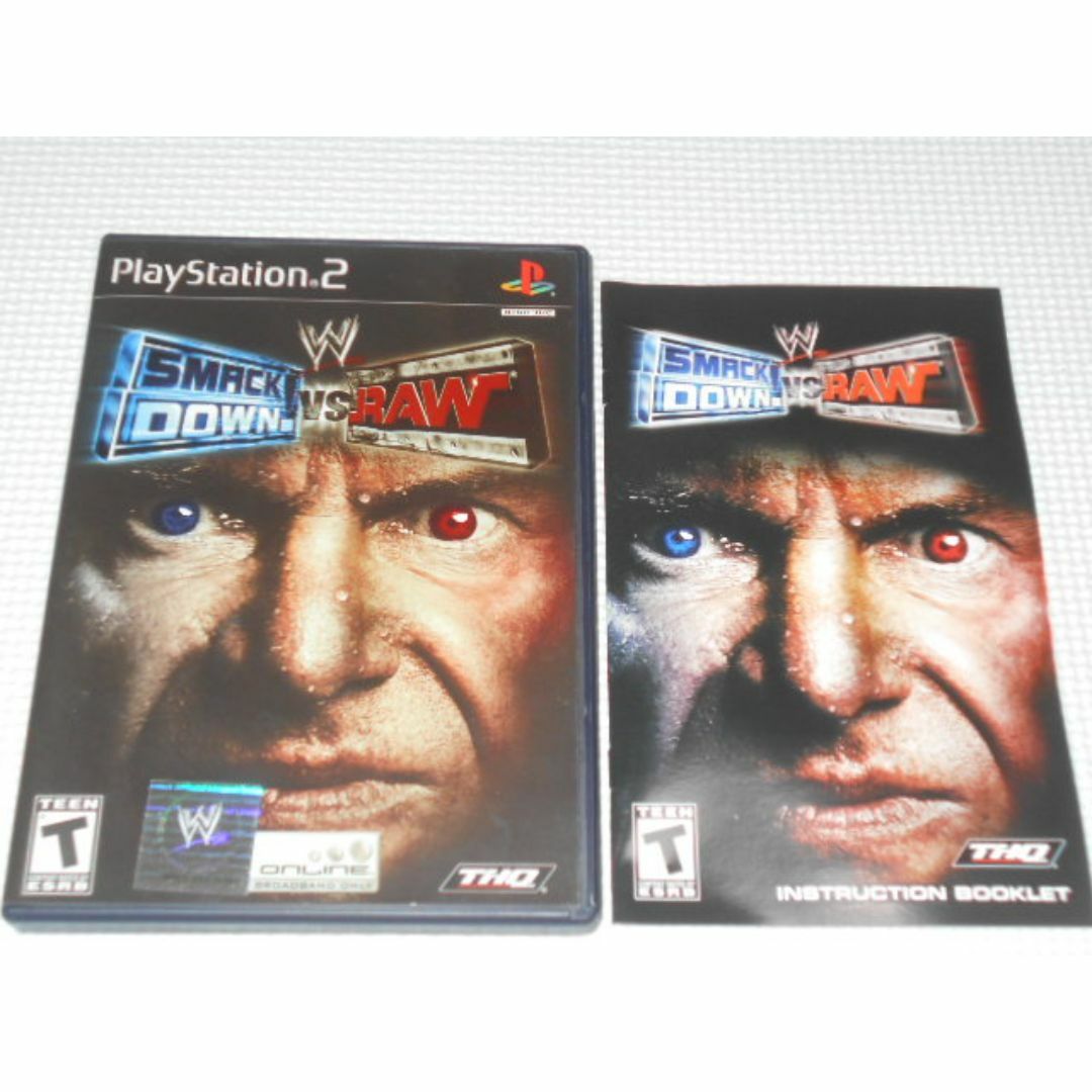 PlayStation2(プレイステーション2)のPS2★WWE SMACKDOWN VS. RAW 海外版 北米版 エンタメ/ホビーのゲームソフト/ゲーム機本体(家庭用ゲームソフト)の商品写真