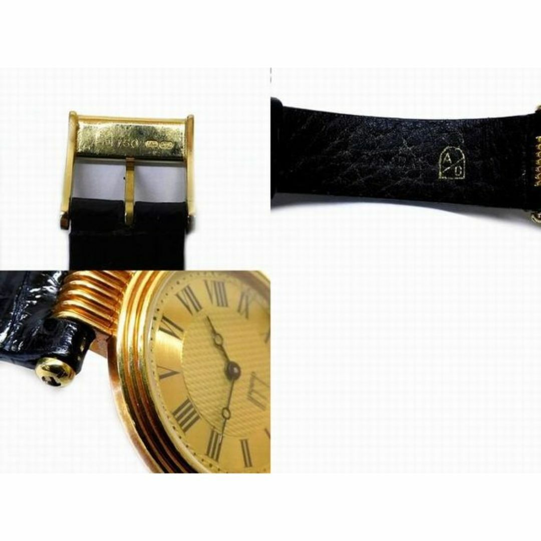 Dunhill(ダンヒル)のダンヒル 時計 ☆ レディース K18 YG イエローゴールド 革ベルト ウォッチ クォーツ dunhill□6C -ト1000 レディースのファッション小物(腕時計)の商品写真