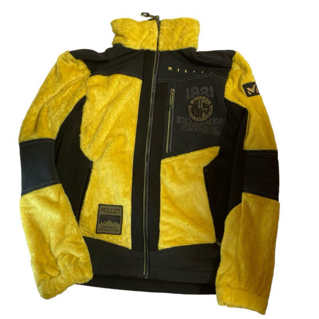 MILLET(ミレー)のMILLET フリースジャケット 95サイズ 男女兼用 黒×黄色 スポーツ/アウトドアのアウトドア(登山用品)の商品写真