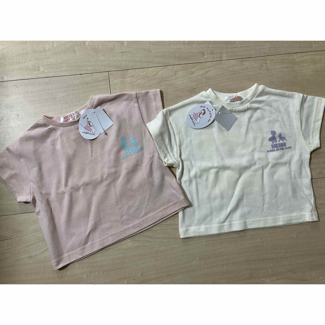 【新品】アルプスの少女ハイジの半袖Tシャツ　80サイズ2着 キッズ/ベビー/マタニティのキッズ服女の子用(90cm~)(Tシャツ/カットソー)の商品写真