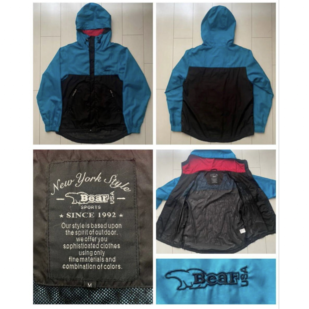 Bear USA(ベアー)のBEAR USA 切替 M ブラック ナイロン マウンテン パーカー ジャケット メンズのジャケット/アウター(マウンテンパーカー)の商品写真