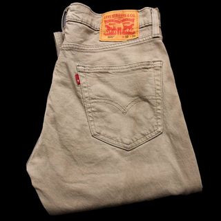 リーバイス(Levi's)のLevi'sリーバイス 505 ストレッチ カラーデニムパンツ ブラウンベージュ w32 L34★SDP2667 ジーンズ ストレート サークルR(デニム/ジーンズ)