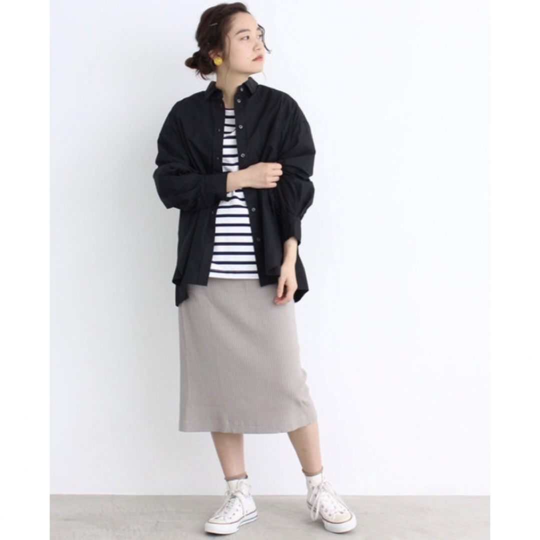 Dot&Stripes CHILDWOMAN(ドットアンドストライプスチャイルドウーマン)のDot&stripes CHILD WOMAN シャイニーワイドテレコ スカート レディースのスカート(ひざ丈スカート)の商品写真