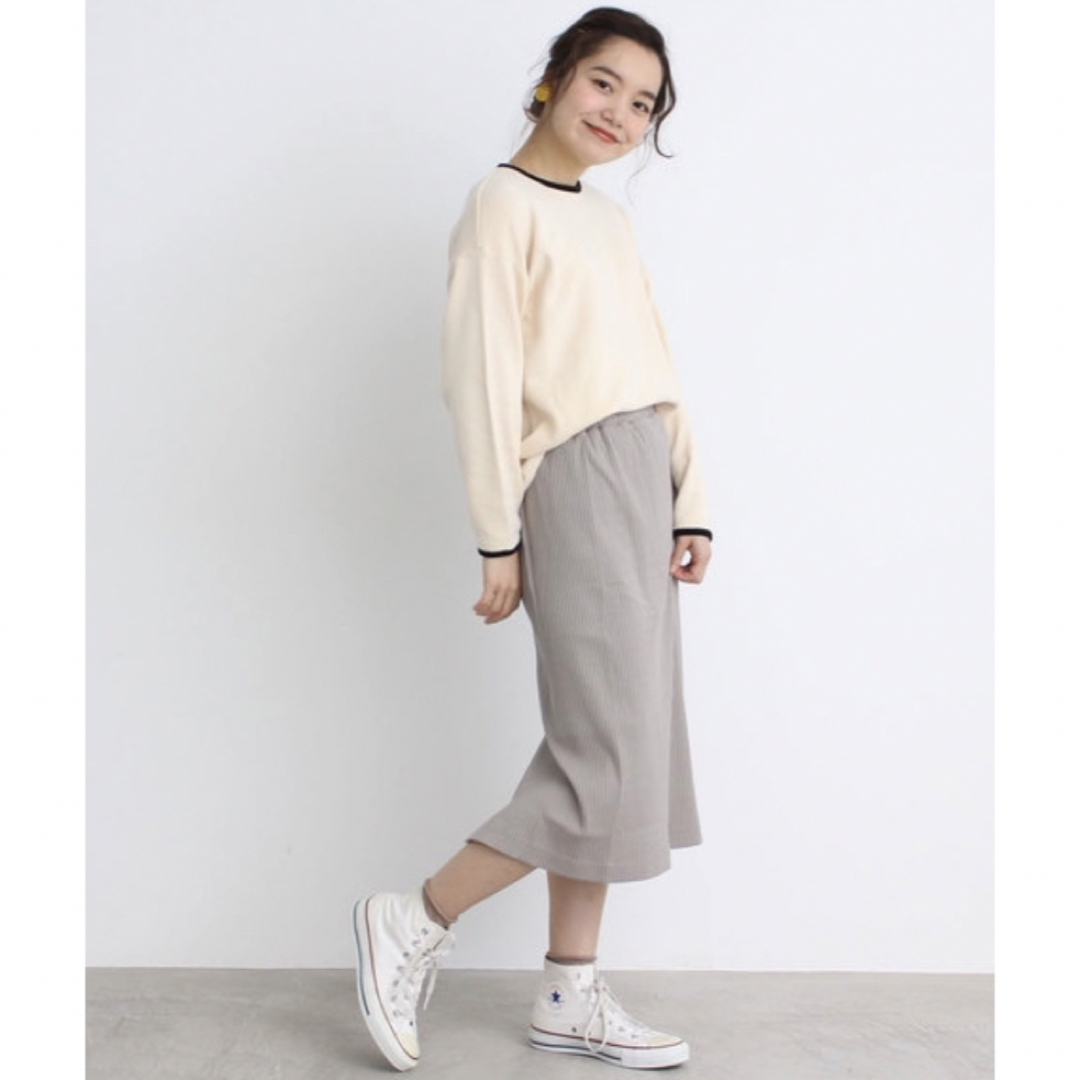 Dot&Stripes CHILDWOMAN(ドットアンドストライプスチャイルドウーマン)のDot&stripes CHILD WOMAN シャイニーワイドテレコ スカート レディースのスカート(ひざ丈スカート)の商品写真