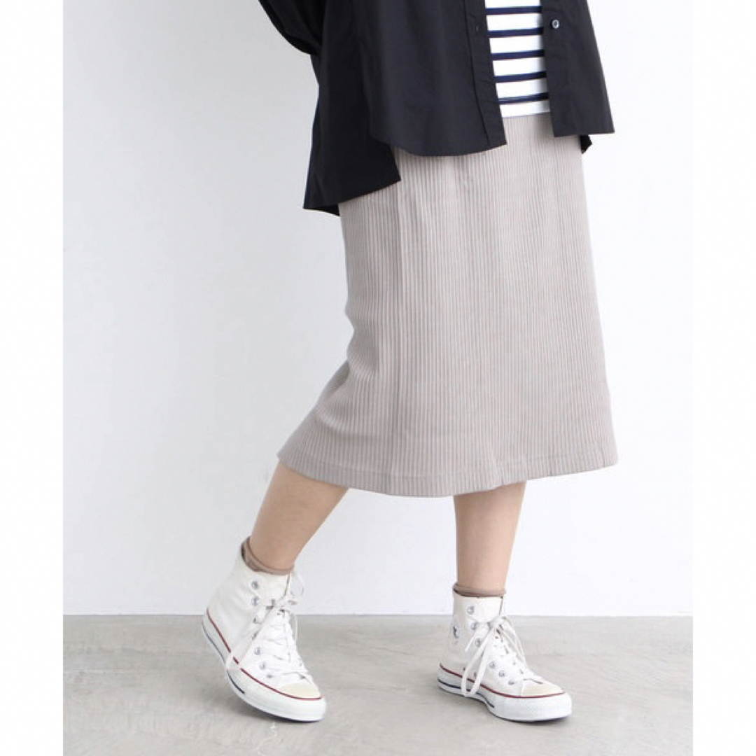 Dot&Stripes CHILDWOMAN(ドットアンドストライプスチャイルドウーマン)のDot&stripes CHILD WOMAN シャイニーワイドテレコ スカート レディースのスカート(ひざ丈スカート)の商品写真