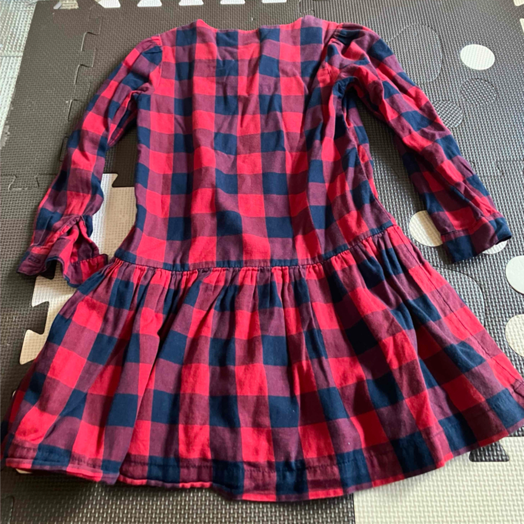 babyGAP(ベビーギャップ)のbabygap チェック ワンピース size110 キッズ/ベビー/マタニティのキッズ服女の子用(90cm~)(ワンピース)の商品写真