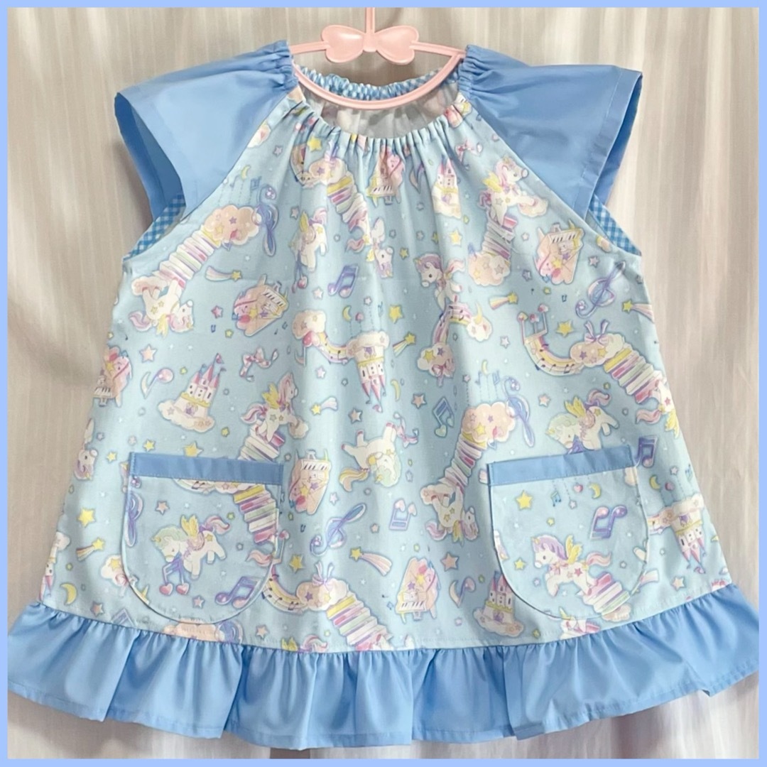 スモック　ユニコーン　110cm キッズ/ベビー/マタニティのキッズ服女の子用(90cm~)(その他)の商品写真