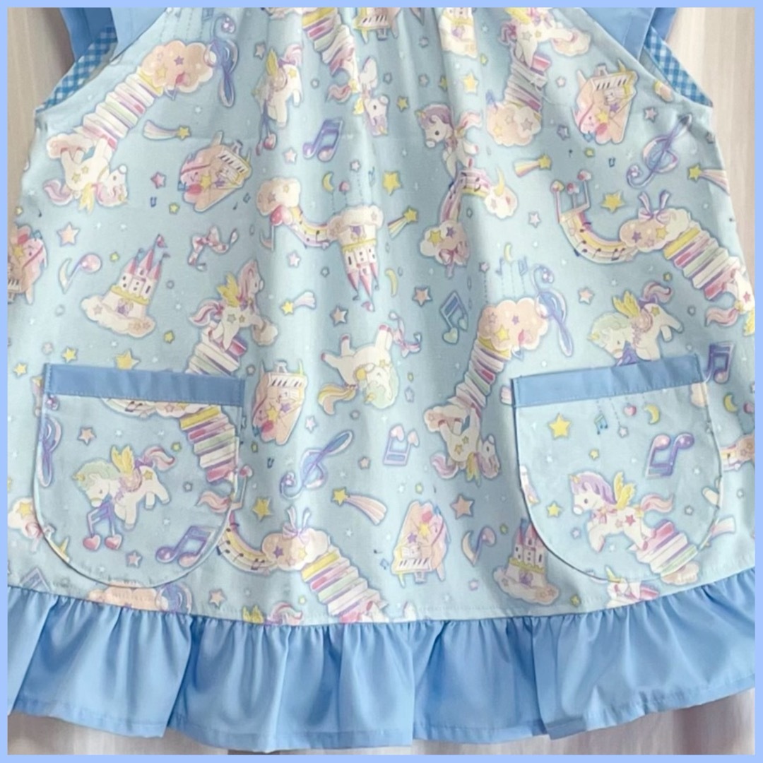 スモック　ユニコーン　110cm キッズ/ベビー/マタニティのキッズ服女の子用(90cm~)(その他)の商品写真