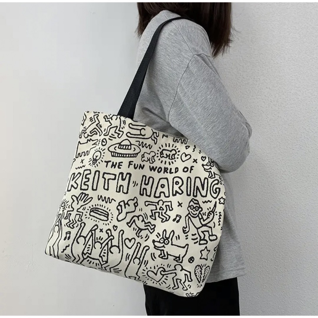 KEITH HARING(キースヘリング)の【即日発送】キースヘリング　トートバッグ　キャンバス生地　KEITHHARING レディースのバッグ(トートバッグ)の商品写真