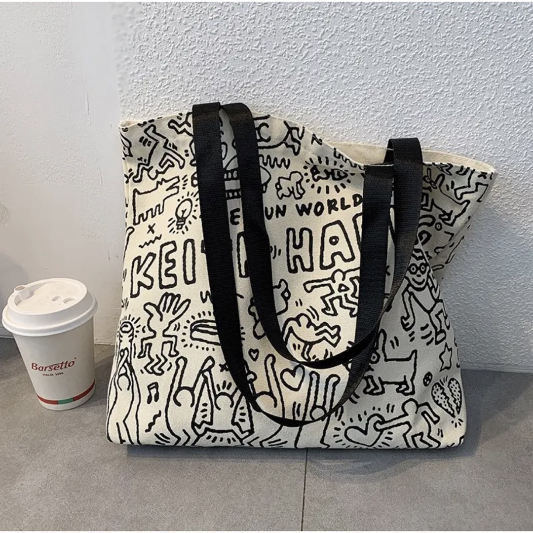 KEITH HARING(キースヘリング)の【即日発送】キースヘリング　トートバッグ　キャンバス生地　KEITHHARING レディースのバッグ(トートバッグ)の商品写真