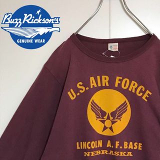 Buzz Rickson's - 【USA製】バズリクソン　センタープリントロゴ入り長袖Tシャツ　A1149