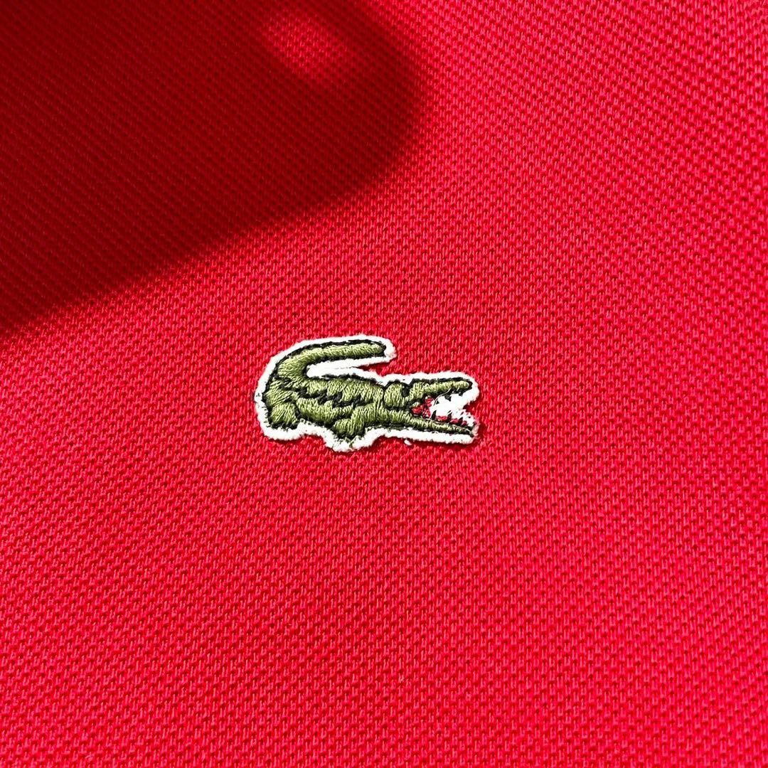 LACOSTE(ラコステ)の★80s シュミーズ ラコステ ポロシャツ フランス製 鹿子 レッド 半袖 6 メンズのトップス(ポロシャツ)の商品写真