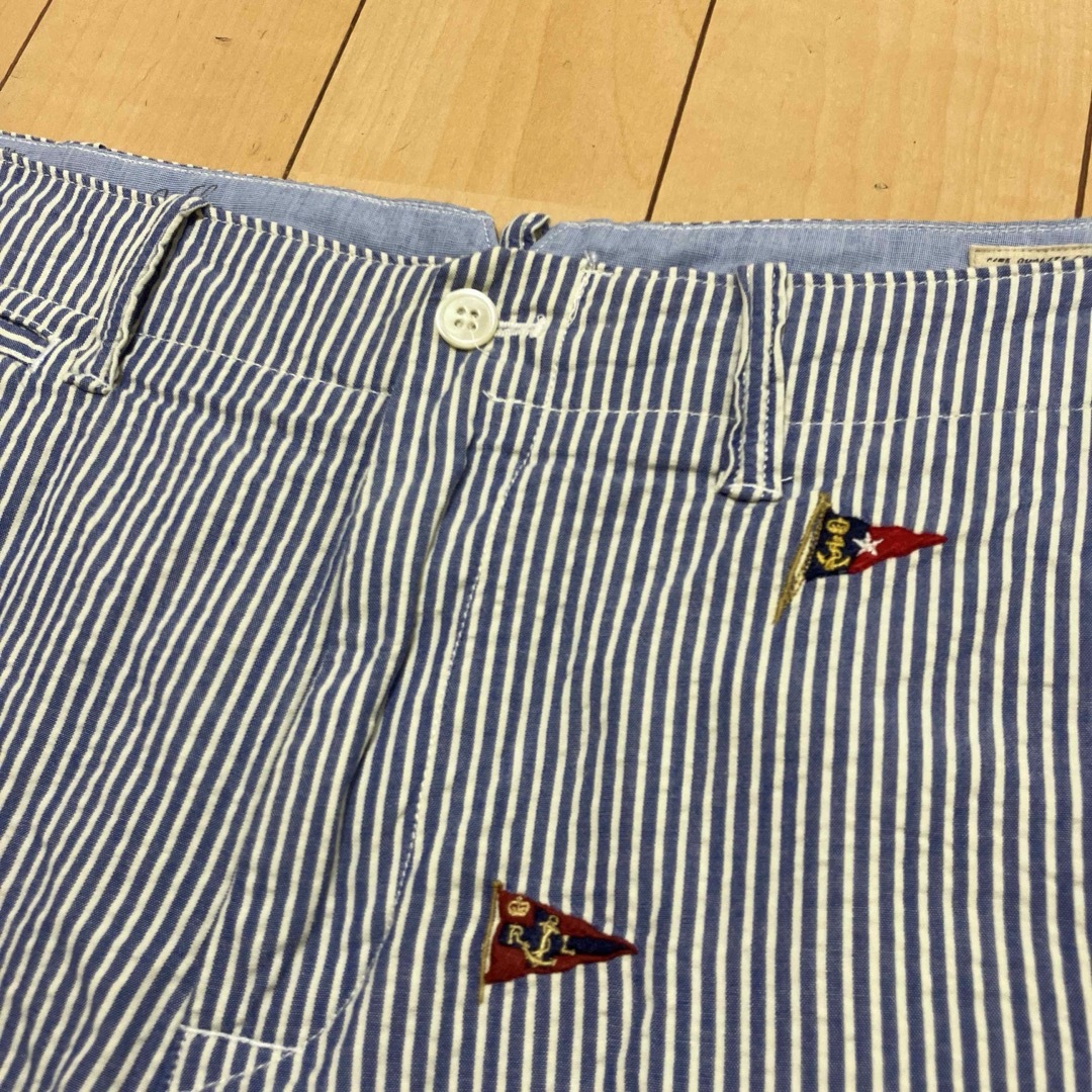 POLO RALPH LAUREN(ポロラルフローレン)のPOLO RALPH LAUREN ハーフパンツ　ストライプ　総柄　ブルー　32 メンズのパンツ(ショートパンツ)の商品写真