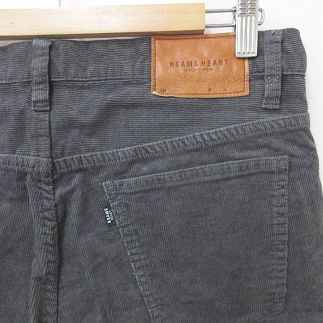 ビームスハート パンツ スリムパンツ ロング コーデュロイ グレー L メンズのパンツ(スラックス)の商品写真