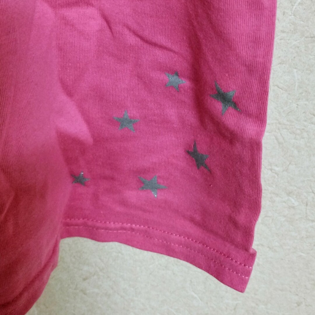 カーブスTシャツ◆未使用◆ピンク◆綿100％◆蝶◆ちょうちょ◆星 レディースのトップス(Tシャツ(半袖/袖なし))の商品写真