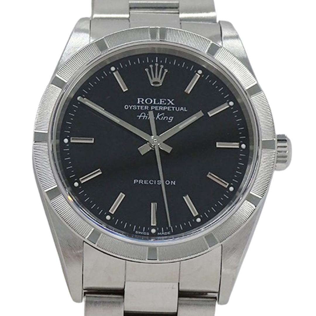 ROLEX(ロレックス)のロレックス ROLEX エアキング 14010M Y番 時計 メンズ ブランド 自動巻き AT ステンレス SS シルバー ブラック 磨き済み 【中古】 メンズの時計(腕時計(アナログ))の商品写真