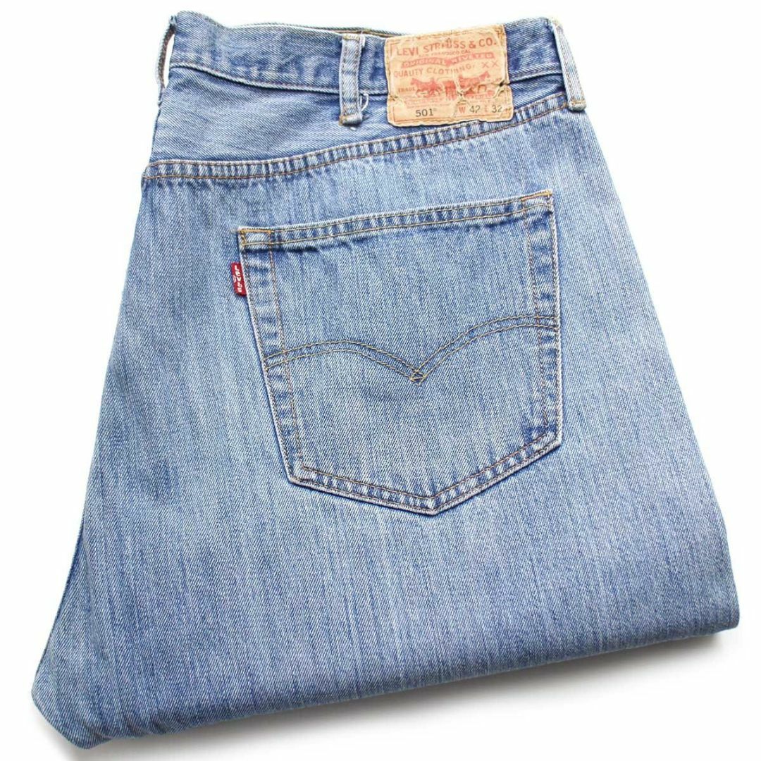 Levi's(リーバイス)のLevi'sリーバイス 501 デニムパンツ w42 L32★SDP2671 ジーンズ ストレート ダメージ 縦落ち オーバーサイズ ビッグサイズ メンズのパンツ(デニム/ジーンズ)の商品写真