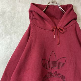 アディダス(adidas)の【usa製】adidasビッグ刺繍ロゴBALENCIAGA元ネタ90s古着長袖(パーカー)