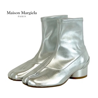マルタンマルジェラ(Maison Martin Margiela)のメゾンマルジェラ Maison Margiela ブーツ ショートブーツ 靴 シューズ レザー シルバー 未使用 足袋(ブーツ)