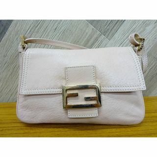 Ｋ池127/ FENDI レザー ハンドバッグ ピンク系 